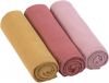 Lässig Swaddle & Burp Blanket Luier 85x85cm Rose Rosewood Mustard 3 Stuks online kopen