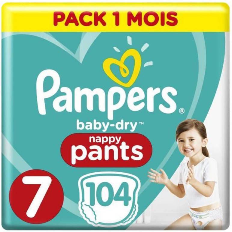 Babydrogist nl Pampers Baby droge Broek, 17 + Kg, 104 Lagen 1 Maandpakket online kopen