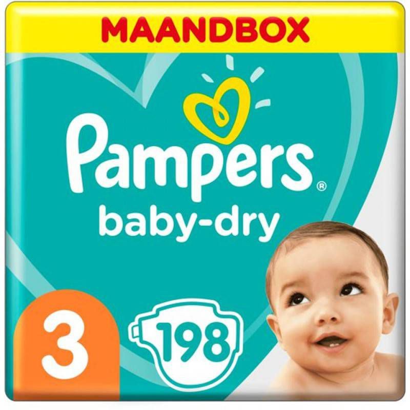 Pampers Baby Dry Luiers -( 6 10 Kg) 198 Stuks Maandbox online kopen