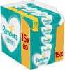 Pampers Vochtige doekjes Sensitive voordeelpak 15 x 80 stuks(1200 doekjes ) online kopen