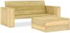 VIDAXL 2 delige Loungeset ge&#xEF, mpregneerd grenenhout online kopen