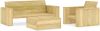 VIDAXL 3 delige Loungeset ge&#xEF, mpregneerd grenenhout online kopen