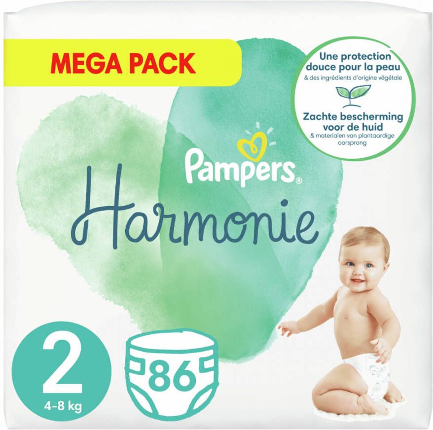 Pampers Harmonie Megapack Maat 2 (4-8kg) 172 luiers online kopen