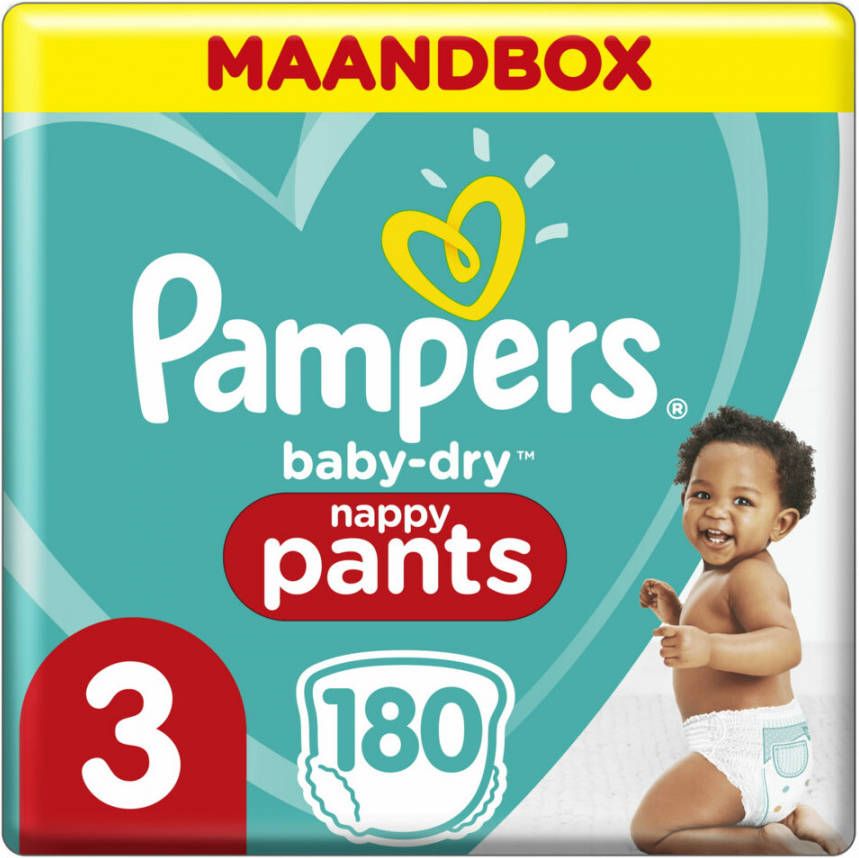 Pampers Baby-Dry Pants maandbox maat 3 (6-11 kg) 180 Luierbroekjes online kopen