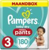 Pampers Baby-Dry Pants maandbox maat 3 (6-11 kg) 180 Luierbroekjes online kopen