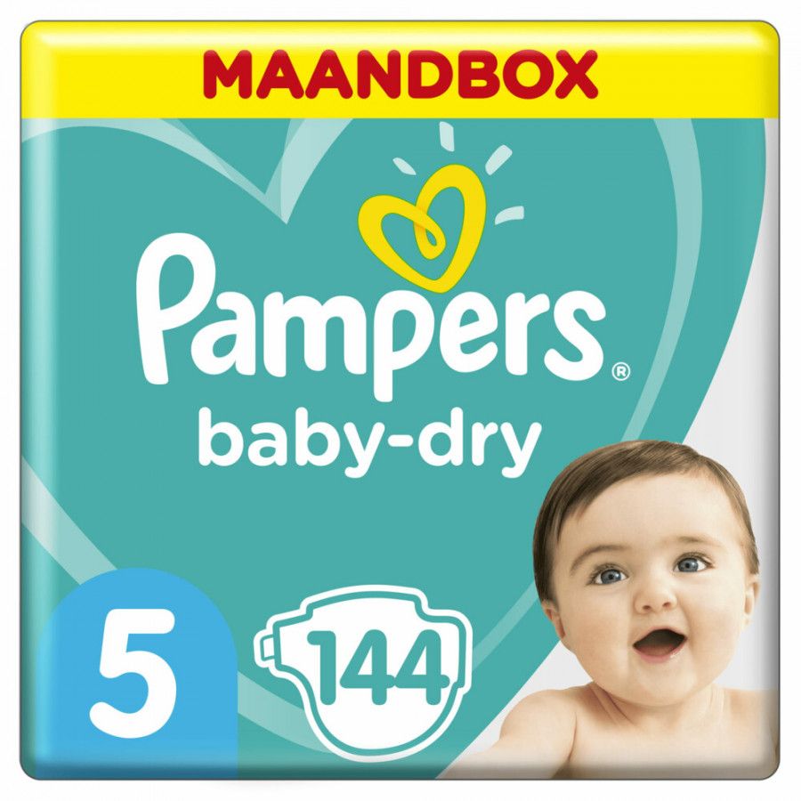 Pampers Baby Dry Gr. 5 Junior(11 25 kg)Maandbox 144 stuks online kopen