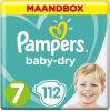 Pampers Luiers Baby Dry Maat 7 Extra Large 112 Luier 15+ kg Maandbox online kopen