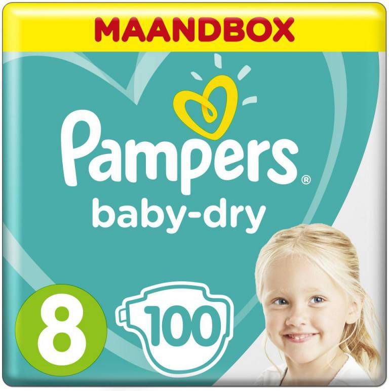 Pampers Baby droog Grootte 8 100 Lagen 1 Maandverpakking online kopen