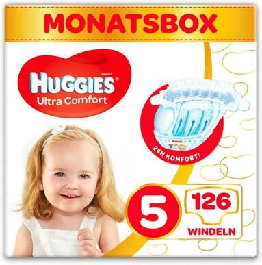 Huggies Ultra Comfort Unisex Babyluiers X126- 1 Maandverpakking online kopen