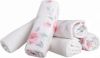 WAYS TOYS Lulando Luierdoeken Junior 70 X 80 Cm Katoen Wit/roze 5 Stuks online kopen