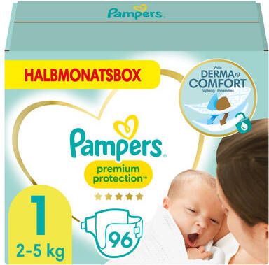 Pampers Premium Protection New Baby Gr.1 Newborn 2 5kg halve maandbox 96 stuks online kopen
