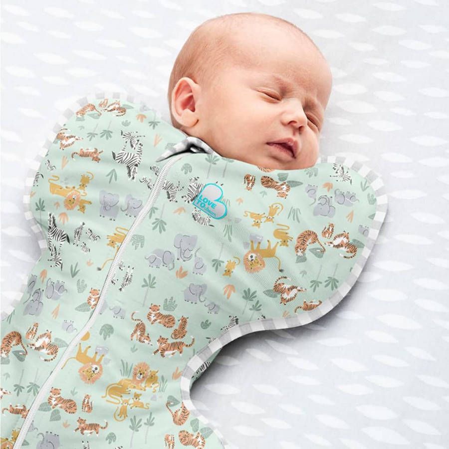 Merkloos Love To Dream Babydoek Swaddle Up Original Fase 1 S Safari Groen online kopen