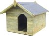 VIDAXL Hondenhok voor tuin met opklapbaar dak ge&#xEF, mpregneerd grenenhout online kopen