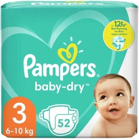 Pampers Baby Dry Luiers- 52 Stuks online kopen