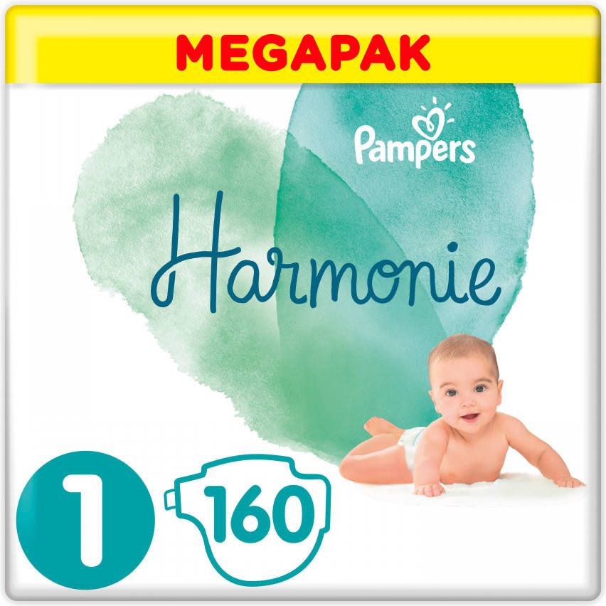 Pampers Harmonie Megapack Maat 1 (2-5kg) 160 luiers online kopen